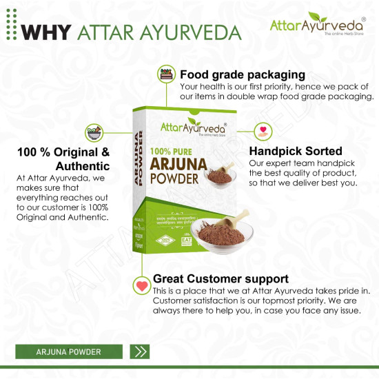 Attar Ayurveda Arjuna - Terminalia Arjuna - Arjuna Herb (POWDER) (800 Grams)