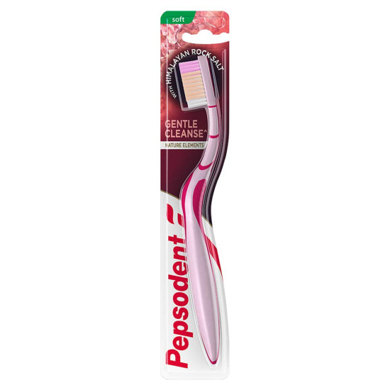Pepsodent Himalayan Rock Salt Gentle Cleanse Tooth Brush Soft - Natural Oral Care Solution
