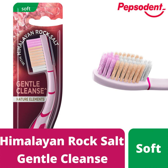 Pepsodent Himalayan Rock Salt Gentle Cleanse Tooth Brush Soft - Natural Oral Care Solution