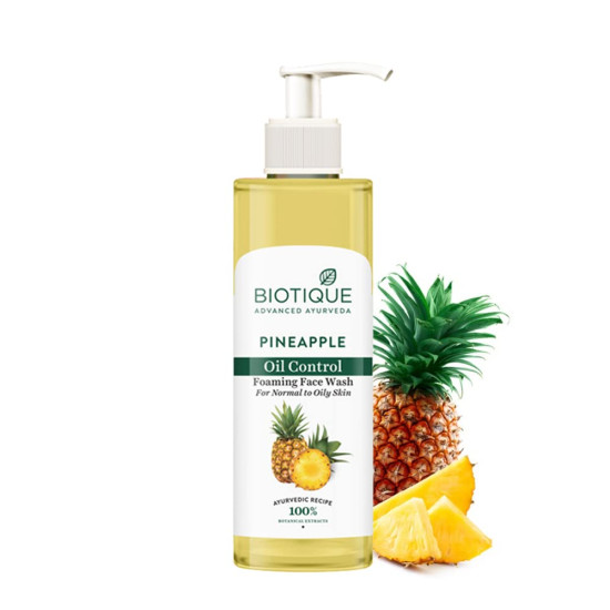 Biotique Pineapple Oil Control Foaming Face Wash - Hydrates & Revitalizes Skin