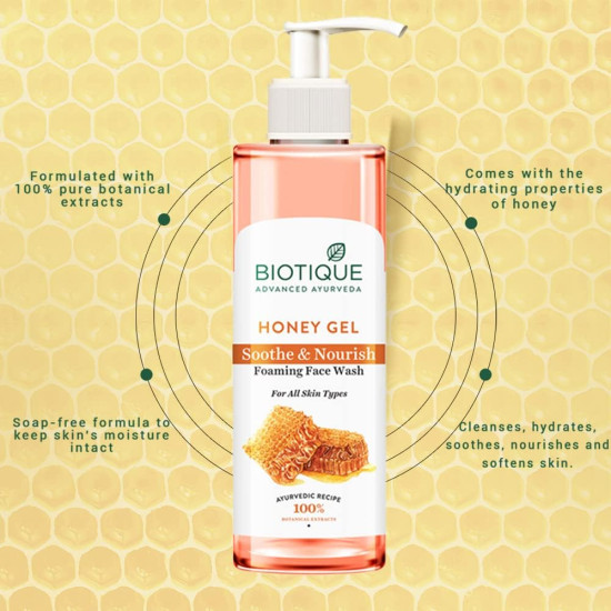 Biotique Honey Gel Face Wash - Soap-Free Hydration