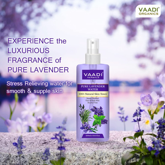 Vaadi Herbals Lavender Water - 100% Natural & Pure Skin Toner