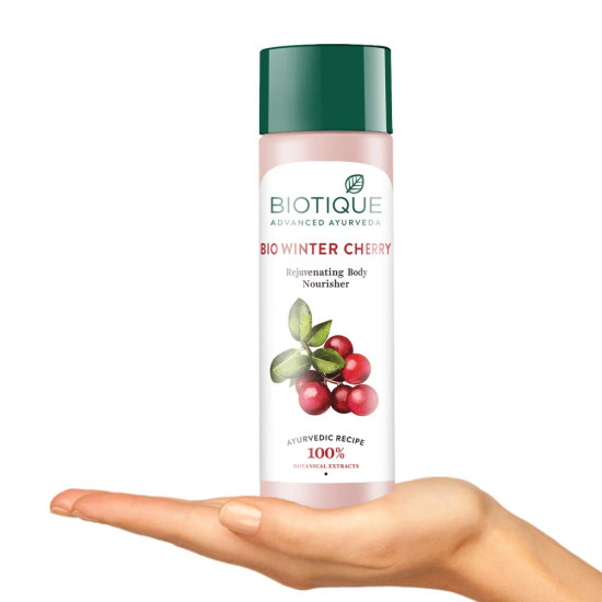 Biotique Winter Cherry Rejuvenating Body Lotion - Intense Hydration & Anti-Ageing