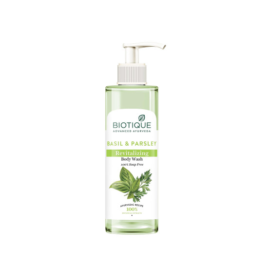 Biotique Basil & Parsley Revitalizing Body Wash - 100% Botanical Extracts