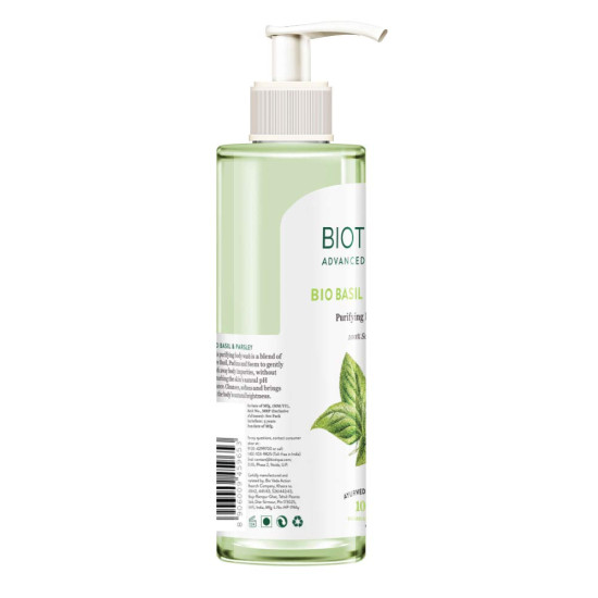 Biotique Basil & Parsley Revitalizing Body Wash - 100% Botanical Extracts