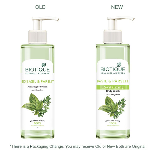 Biotique Basil & Parsley Revitalizing Body Wash - 100% Botanical Extracts