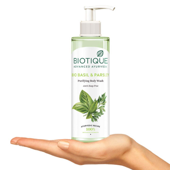 Biotique Basil & Parsley Revitalizing Body Wash - 100% Botanical Extracts
