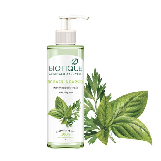 Biotique Basil & Parsley Revitalizing Body Wash - 100% Botanical Extracts