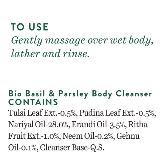Biotique Basil & Parsley Revitalizing Body Wash - 100% Botanical Extracts