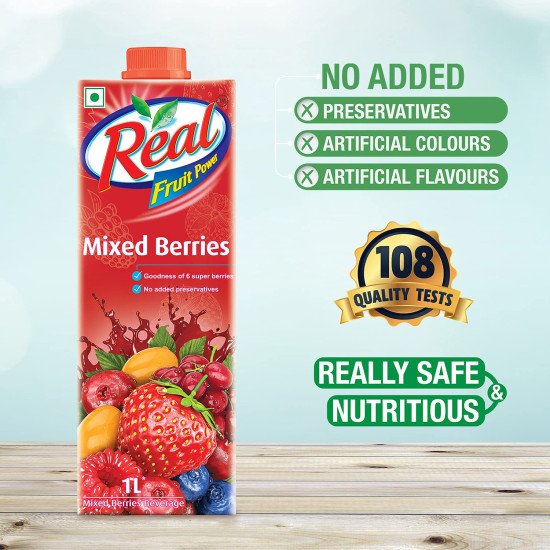 DABUR Real Mixed Berries Fruit Juice - Rich in Vitamin C