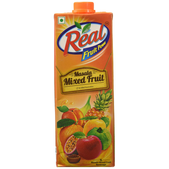 Real Masala Mixed Fruit Juice - 1L | No Added Preservatives - Refreshing Fruit Drink