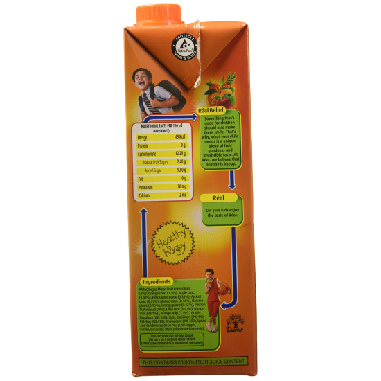 Real Masala Mixed Fruit Juice - 1L | No Added Preservatives - Refreshing Fruit Drink