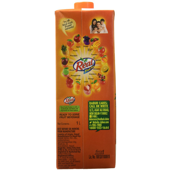 Real Masala Mixed Fruit Juice - 1L | No Added Preservatives - Refreshing Fruit Drink