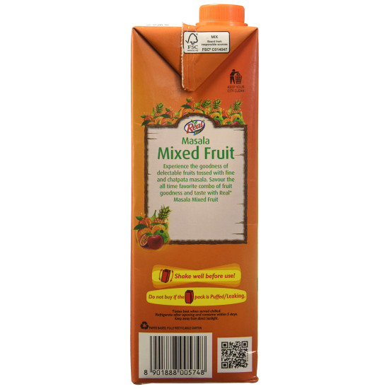 Real Masala Mixed Fruit Juice - 1L | No Added Preservatives - Refreshing Fruit Drink