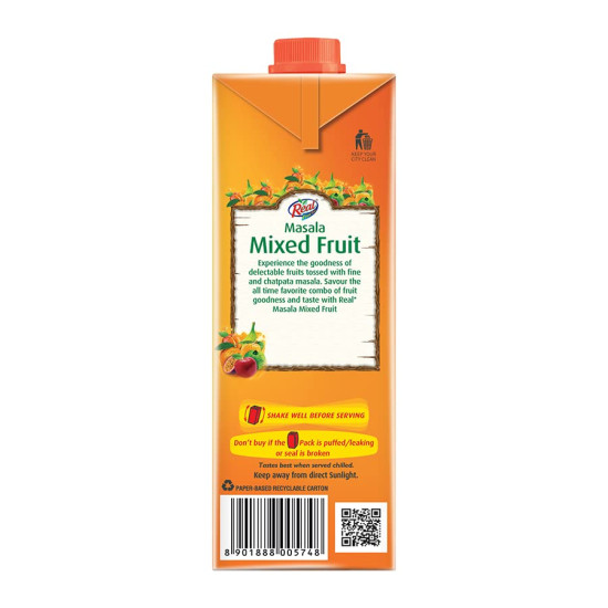 Real Masala Mixed Fruit Juice - 1L | No Added Preservatives - Refreshing Fruit Drink