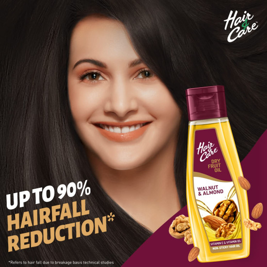 Hair & Care Dry Fruit Oil with Walnuts, Almonds & Vitamin E - Reduce Hairfall & Strengthen Hair