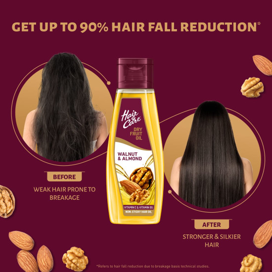 Hair & Care Dry Fruit Oil with Walnuts, Almonds & Vitamin E - Reduce Hairfall & Strengthen Hair