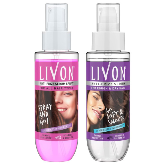 Livon Shake and Spray Hair Serum & Livon Serum for Rough & Dry Hair - Frizz-Free Shine