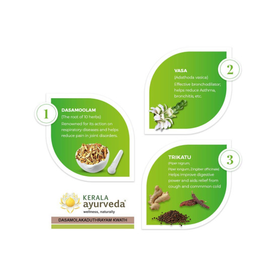 Kerala Ayurveda Dasamoolakaduthrayam Kwath 200 Ml - Herbal Remedy for Cough & Cold