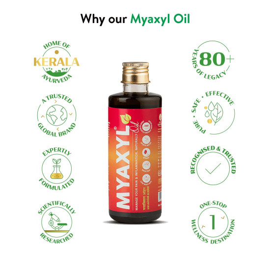 Kerala Ayurveda Myaxyl Ayurvedic Pain Relief Oil 200 ml - Instant & Long-Term Relief