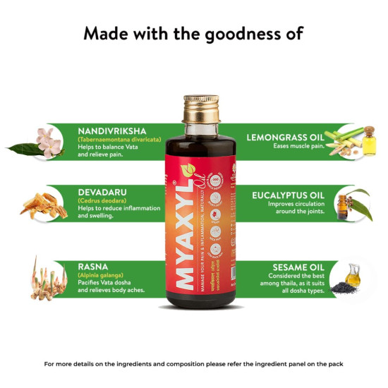 Kerala Ayurveda Myaxyl Ayurvedic Pain Relief Oil 200 ml - Instant & Long-Term Relief