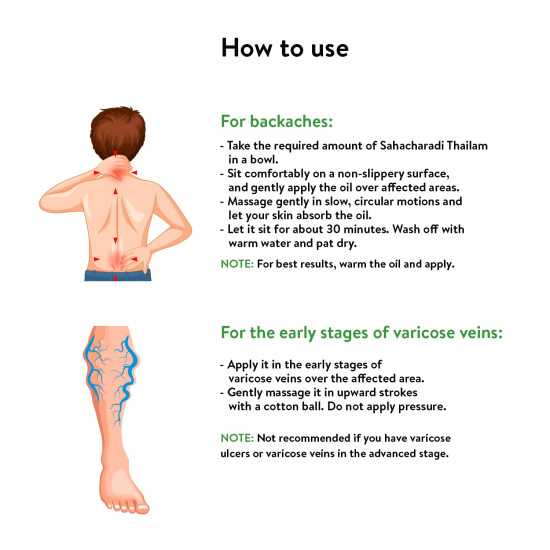 Kerala Ayurveda Sahacharadi Thailam 200ml - Ayurvedic Back Pain Relief Oil