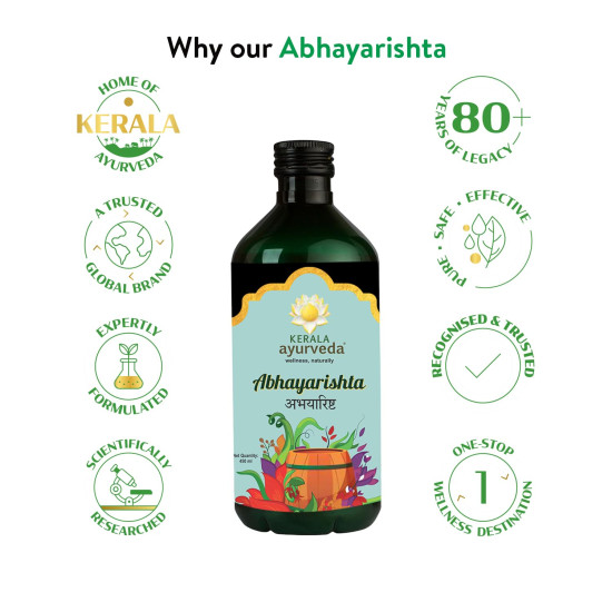 Kerala Ayurveda Abhayarishta 450ml - Natural Constipation Relief Kerala Ayurveda Abhayarishta 450ml - Natural Constipation Relief