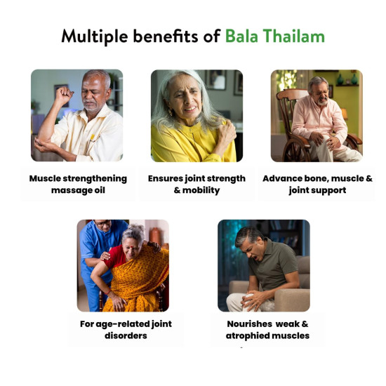 Kerala Ayurveda Bala Thailam 200ml - Muscle and Bone Strengthening Abhyanga Oil Kerala Ayurveda Bala Thailam 200ml - Muscle and Bone Strengthening Abhyanga Oil