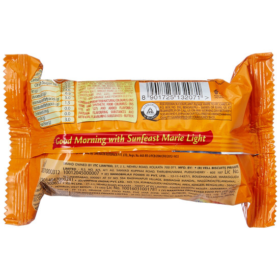 Leo Sunfeast Marie Light, Orange, 75g - Pack of 10 - Light & Citrusy Delight