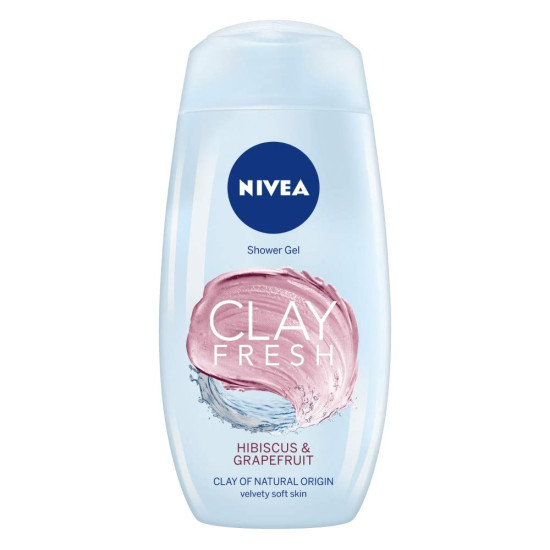 NIVEA Body Wash 250 ml - Clay Fresh Hibiscus & Grapefruit - Deep Cleansing