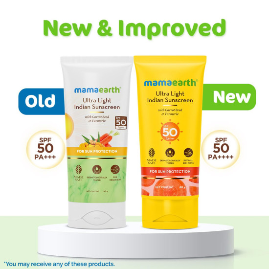 Mamaearth Ultra Light Indian Sunscreen - SPF 50 PA+++ Protection Mamaearth Ultra Light Indian Sunscreen - SPF 50 PA+++ Protection