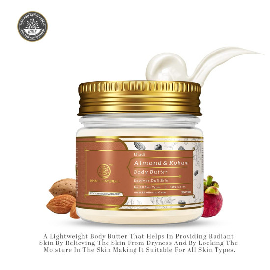 Khadi Natural Almond & Kokum Body Butter 100Gm - Nourishing Skincare