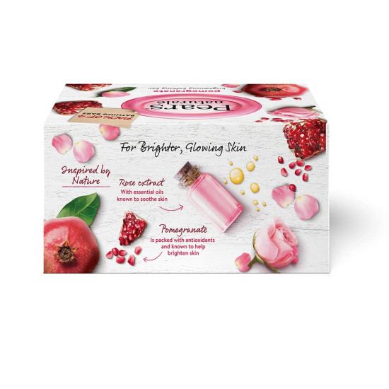 Pears Natural Pomegranate Brightening Bathing Soap Bar - 100% Natural Ingredients