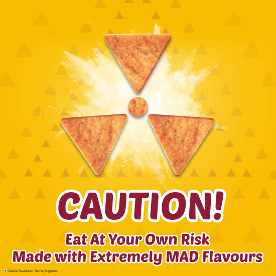 Bingo! Mad Angles Achaari Masti – Mango Pickle Flavour Crunchy Triangle Chips - 130g