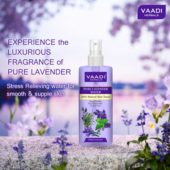 Vaadi Herbals Rose Water & Lavender Water - 100% Natural & Pure