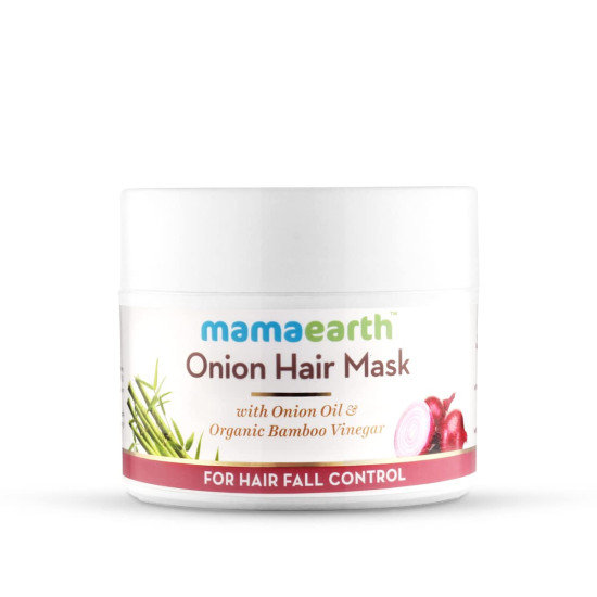 Mamaearth Onion Hair Mask - Reduces Hair Fall & Repairs Damaged Hair