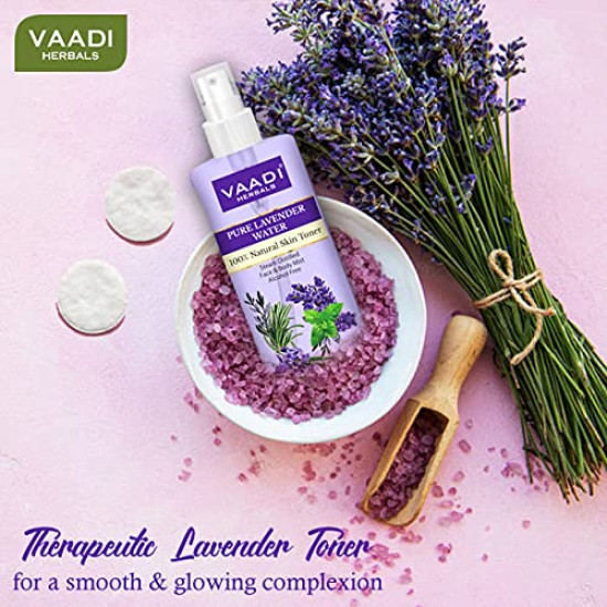 Vaadi Herbals Lavender Water - 100% Natural Skin Toner