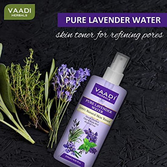 Vaadi Herbals Lavender Water - 100% Natural Skin Toner