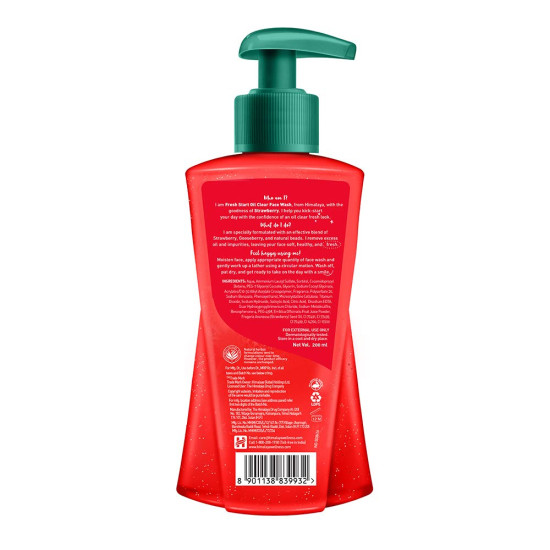 Himalaya Fresh Start Oil Clear Face Wash, Strawberry - Refreshing Oil-Free Cleanser