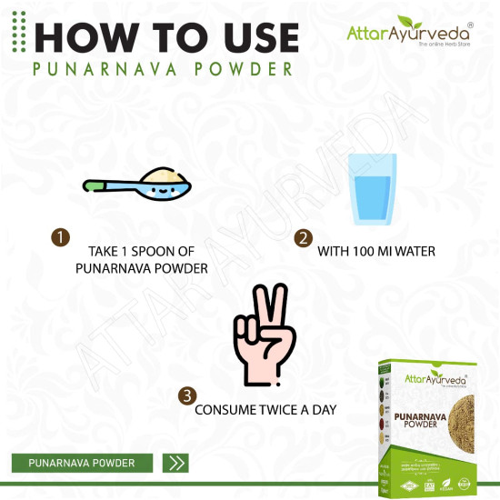 Attar Ayurveda Punarnava Powder for Kidney Rejuvenation (250 gm)