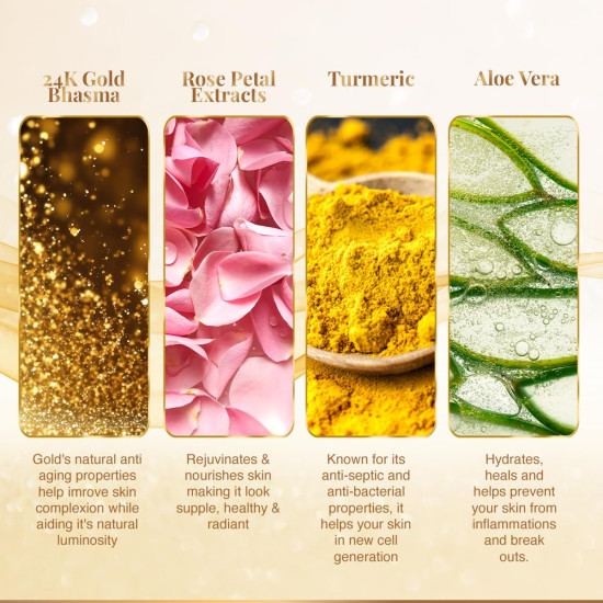 VLCC Gold Facial Kit & Insta Glow Gold Bleach - Instant Fairness & Glow VLCC Gold Facial Kit & Insta Glow Gold Bleach - Instant Fairness & Glow