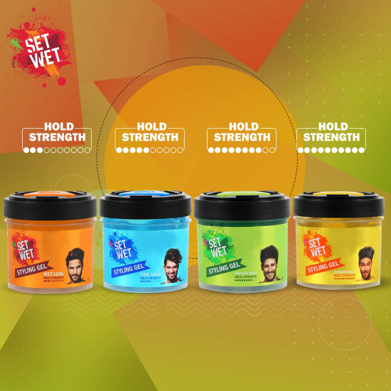 Set Wet Daily Hair Styling Gel for Men - Light Hold & Shine
