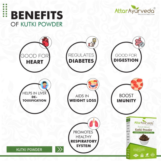 Attar Ayurveda Kutki Powder 100 gm - Liver Support & Detox