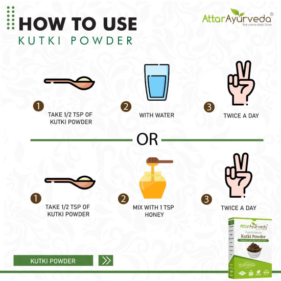 Attar Ayurveda Kutki Powder 100 gm - Liver Support & Detox