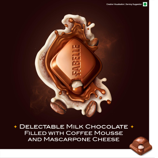 Fabelle Tiramisu Luxury Milk Chocolate Bar - Filled with Coffee Mousse & Mascarpone Cheese