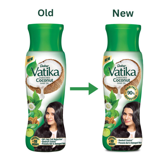 Dabur Vatika Enriched Coconut Hair Oil - Reduces Hairfall & Promotes Growth