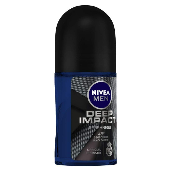 Nivea Deodorant Roll On for Men - Deep Impact Freshness & Silver Protect