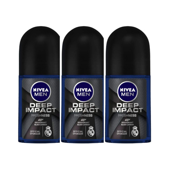 Nivea MEN Deep Impact Freshness Deodorant Roll-On - Long-lasting Freshness