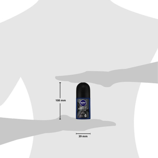 Nivea MEN Deep Impact Freshness Deodorant Roll-On - Long-lasting Freshness