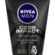 NIVEA Men Deep Impact Intense Clean Face Wash - Deep Cleansing with Black Carbon